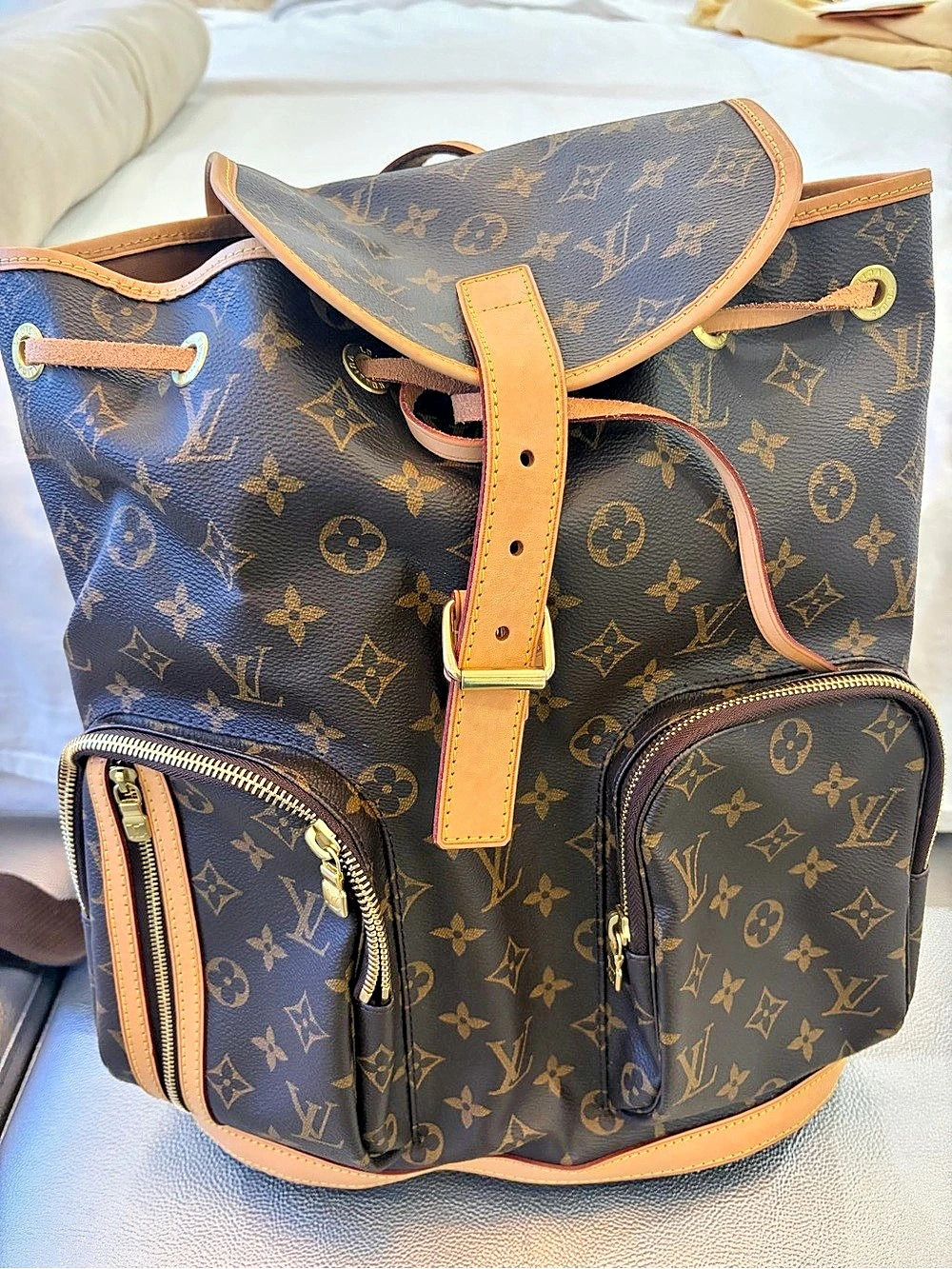 Louis Vuitton Montsouris GM Backpack M43007 Brown & Tan